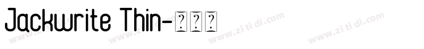 Jackwrite Thin字体转换